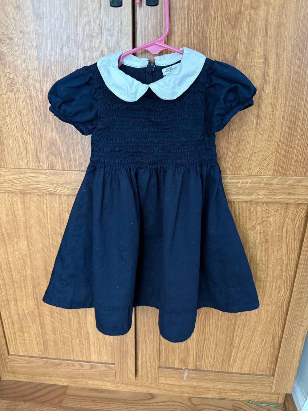 Amazon Essentials x Sofia Grainge 3T Navy Dress with White Peter Pan Collar
